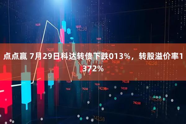 点点赢 7月29日科达转债下跌013%，转股溢价率1372%